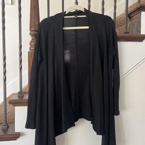 Banana Republic Factory Black Open Drape Cardigan